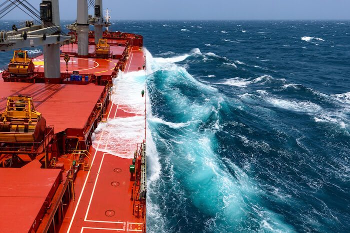 Ship motions in response to the sea