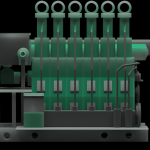 Different Parts of a Marine Air Compressor Used on a Ship