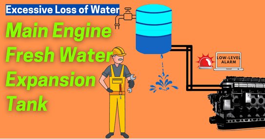 Excessive Loss of Water from Main Engine Fresh Water Expansion Tank