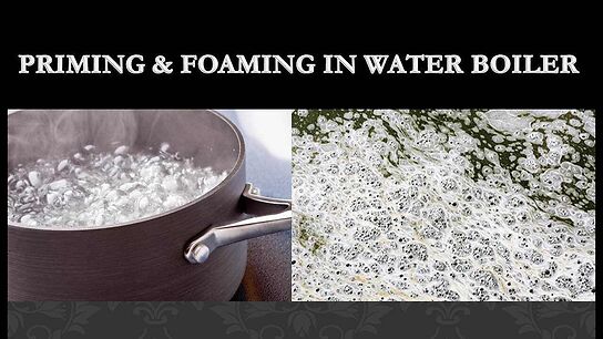 Foaming and priming in boilers