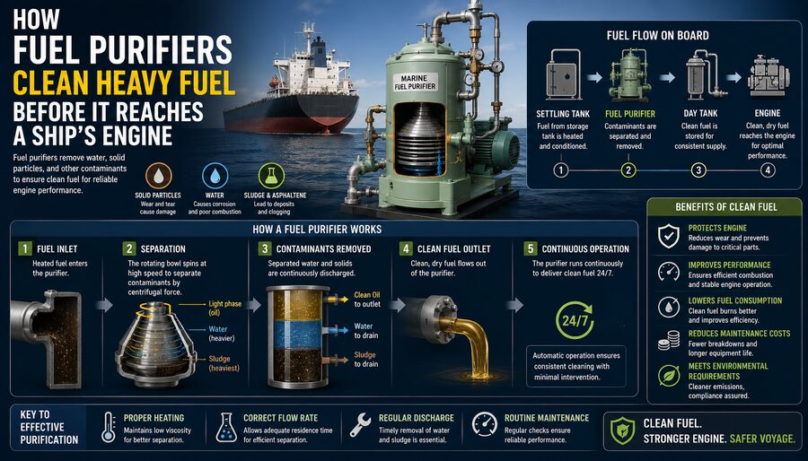 π’ How Fuel Purifiers Clean Heavy Fuel Before It Reaches a Shipβs Engine