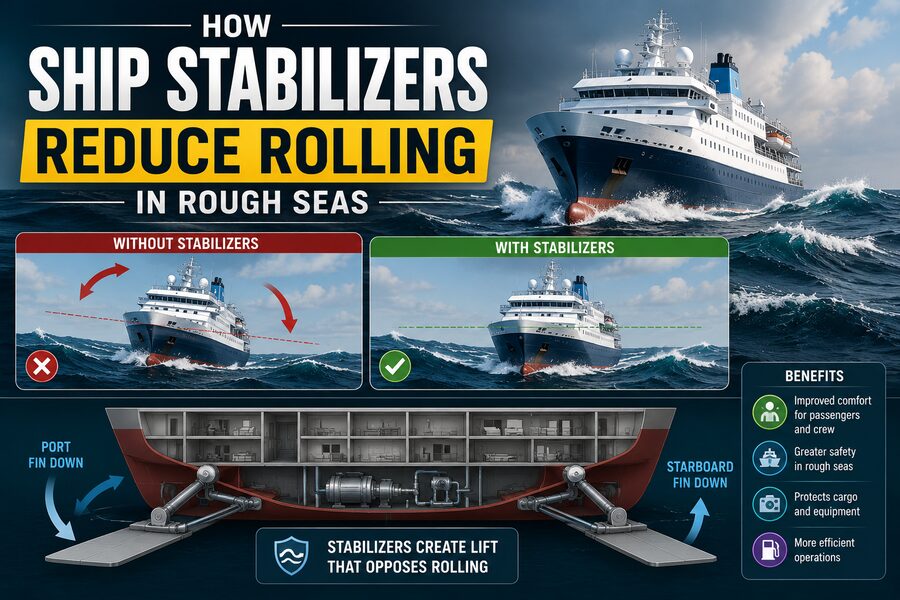 ๐ข How Ship Stabilizers Reduce Rolling in Rough Seas