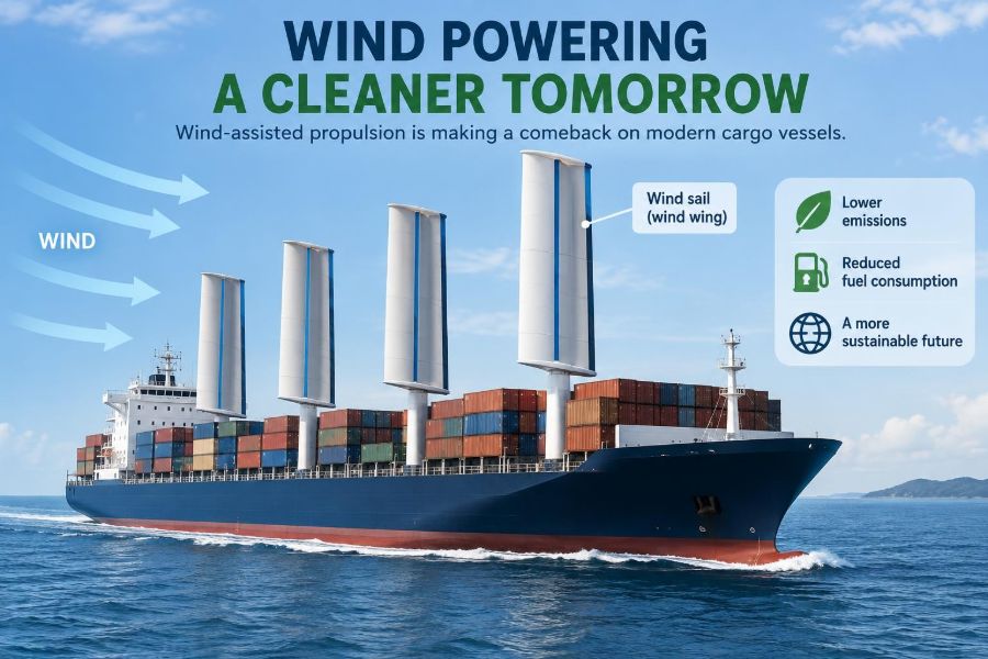 🚢 Breakthrough in Shipping: How Wind-Assisted Propulsion Is Returning to Modern Cargo Vessels