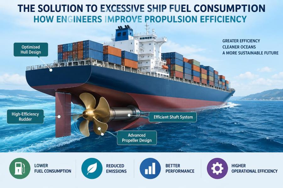 🚢 The Solution to Excessive Ship Fuel Consumption: How Engineers Improve Propulsion Efficiency