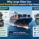 🚢 Why Large Ships Use Slow-Speed Diesel Engines Instead of High-Speed Engines
