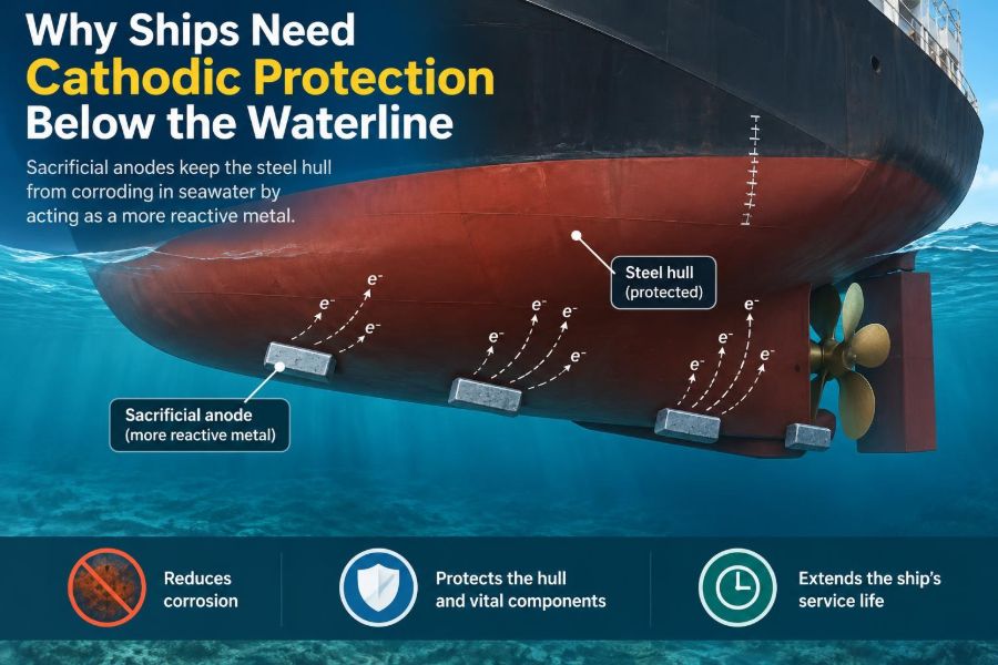 ⚓ Why Ships Need Cathodic Protection Below the Waterline