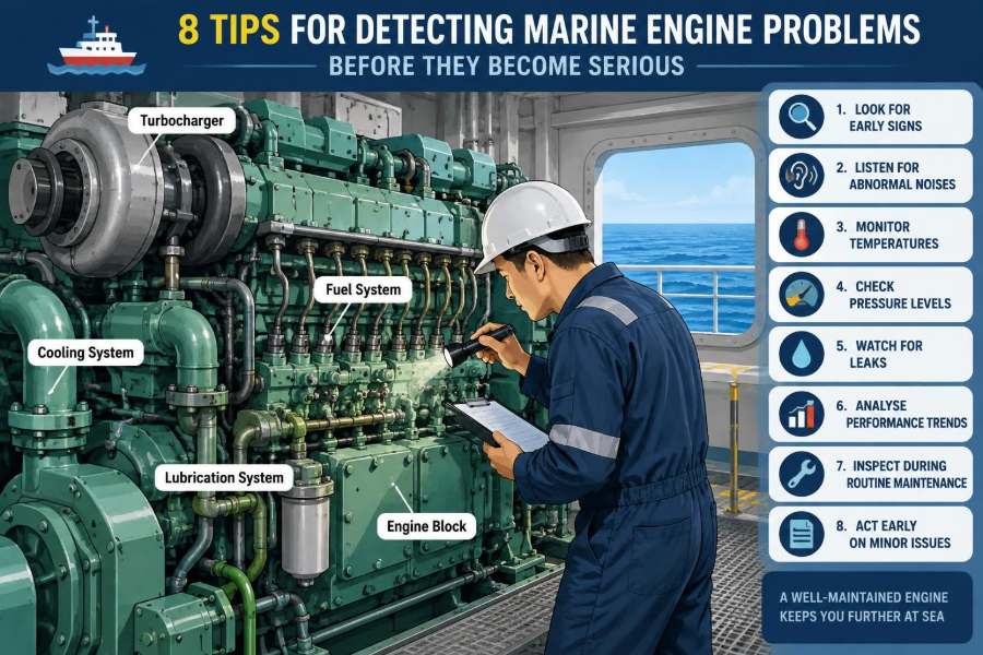 🚢 8 Tips for Detecting Marine Engine Problems Before They Become Serious