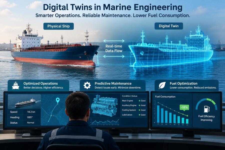 🚢 Applications of Digital Twins in Ship Operations, Maintenance, and Fuel Optimization