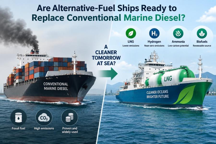 🚢 Are Alternative-Fuel Ships Ready to Replace Conventional Marine Diesel?