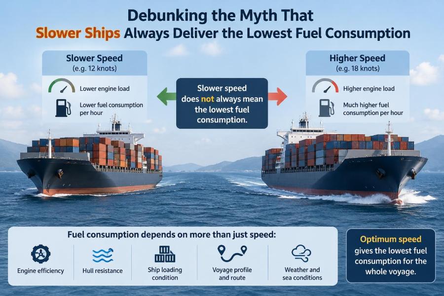 🚢 Debunking the Myth That Slower Ships Always Deliver the Lowest Fuel Consumption