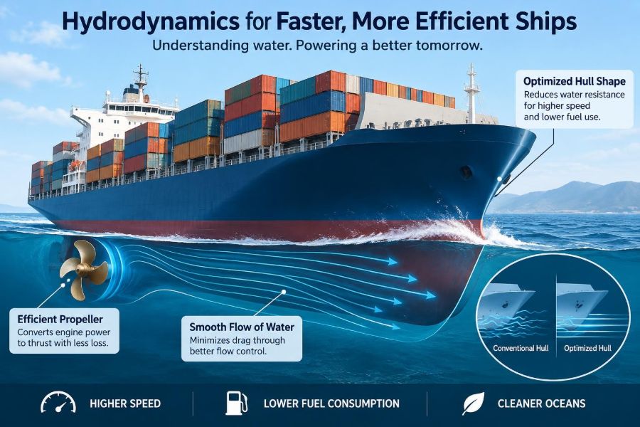 🚢 Discoveries in Hydrodynamics That Made Modern Ships Faster and More Efficient