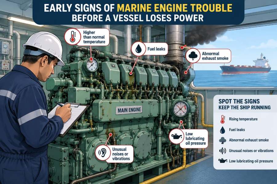 🚢 Early Signs of Marine Engine Trouble Before a Vessel Loses Power