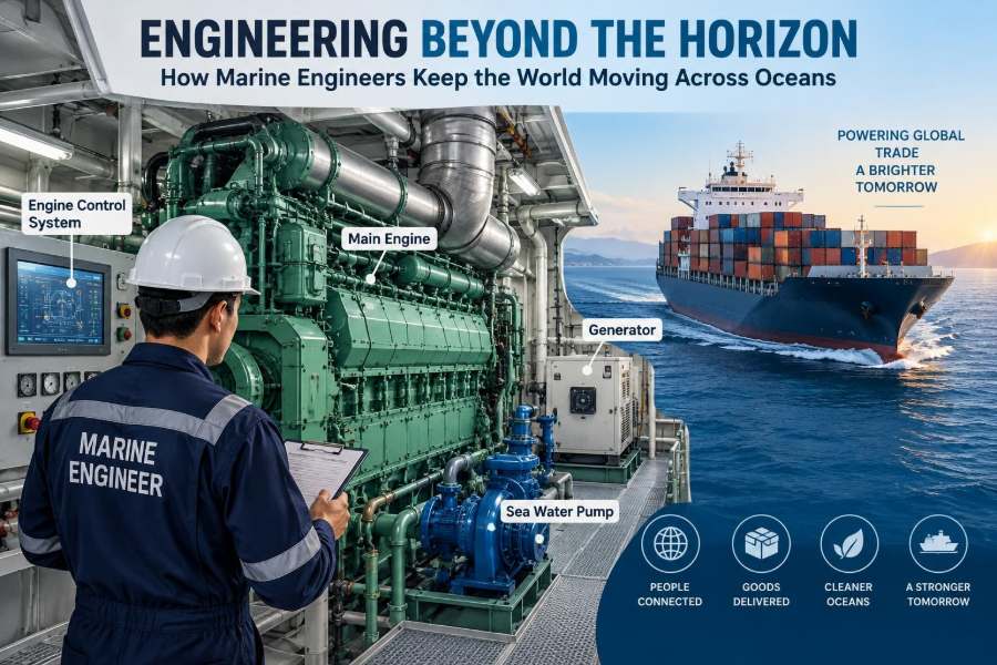 🚢 Engineering Beyond the Horizon: How Marine Engineers Keep the World Moving Across Oceans