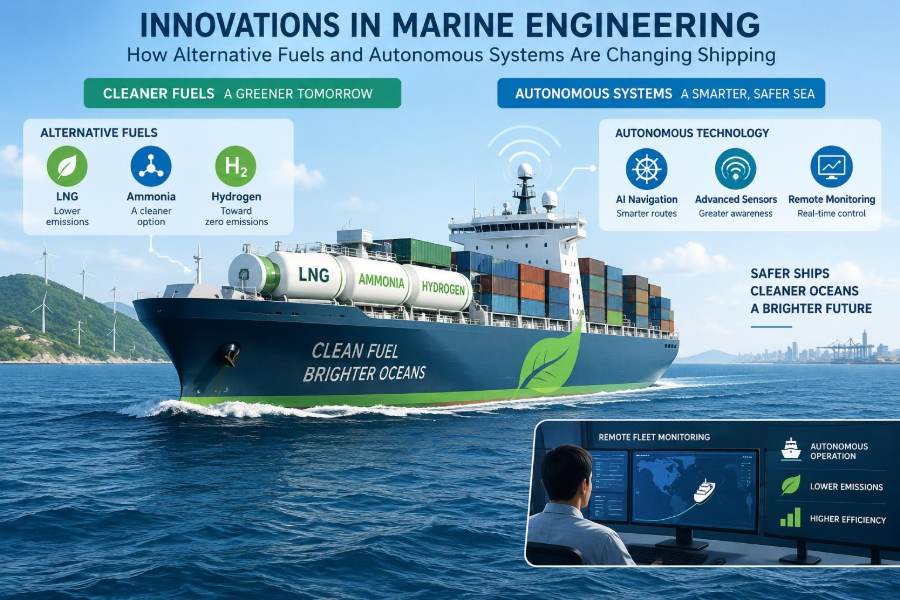 🚢 Innovations in Marine Engineering: How Alternative Fuels and Autonomous Systems Are Changing Shipping