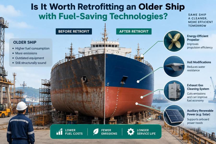 🚢 Is It Worth Retrofitting an Older Ship with Fuel-Saving Technologies?