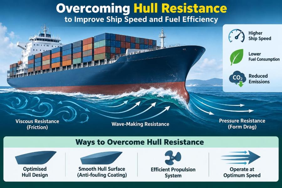 🚢 Overcoming Hull Resistance to Improve Ship Speed and Fuel Efficiency