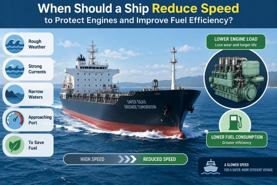 🚢 When Should a Ship Reduce Speed to Protect Engines and Improve Fuel Efficiency?