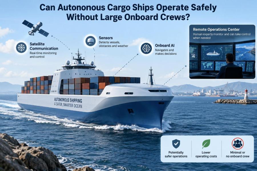 ๐ข Whether Autonomous Cargo Ships Can Operate Safely Without Large Onboard Crews
