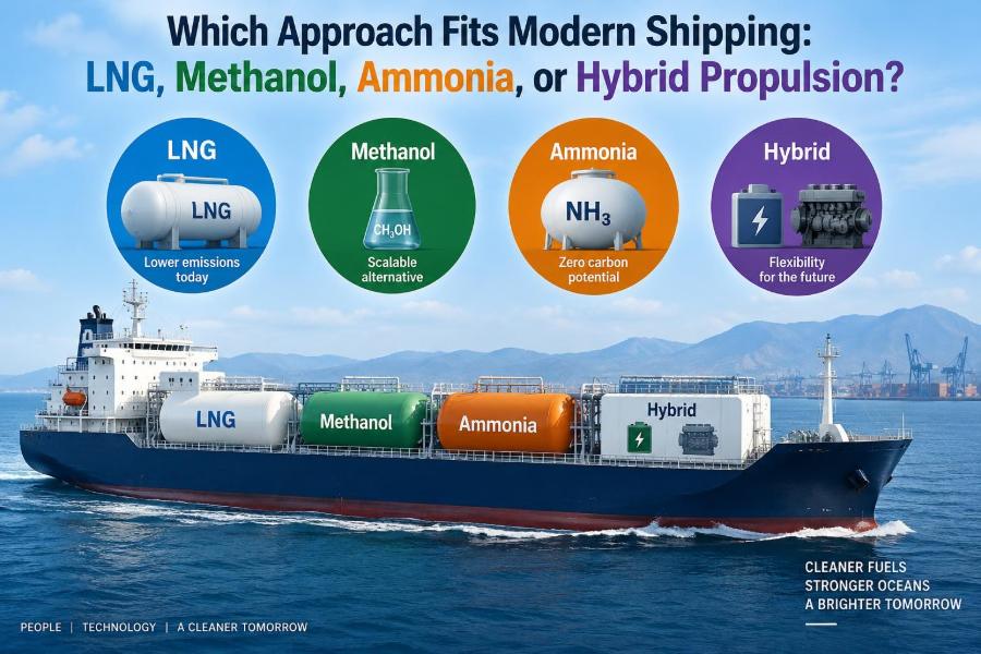 🚢 Which Approach Fits Modern Shipping: LNG, Methanol, Ammonia, or Hybrid Propulsion?